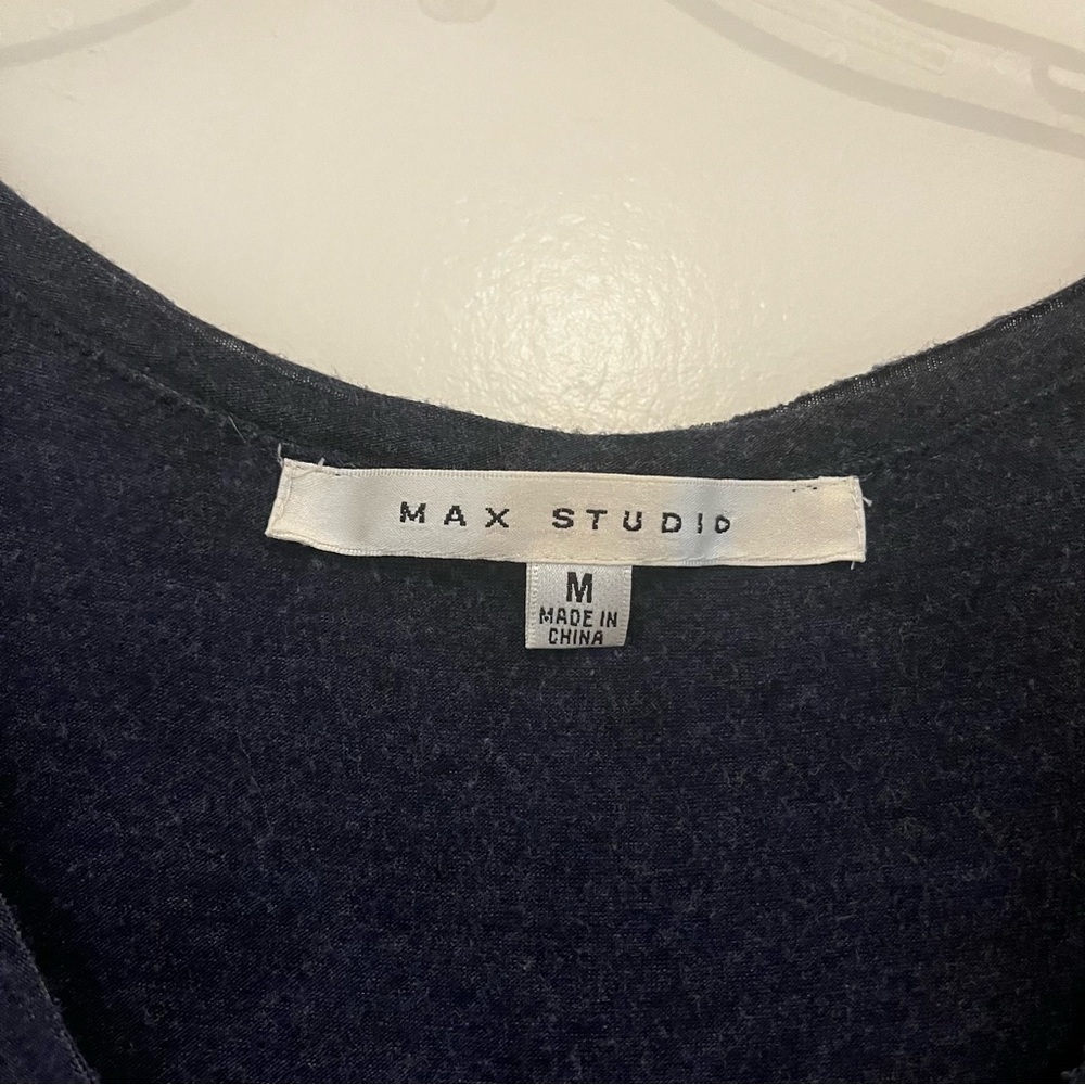 Max Studio Indigo Scoopneck Midi Dress - Size Medium - Picture 3 of 8